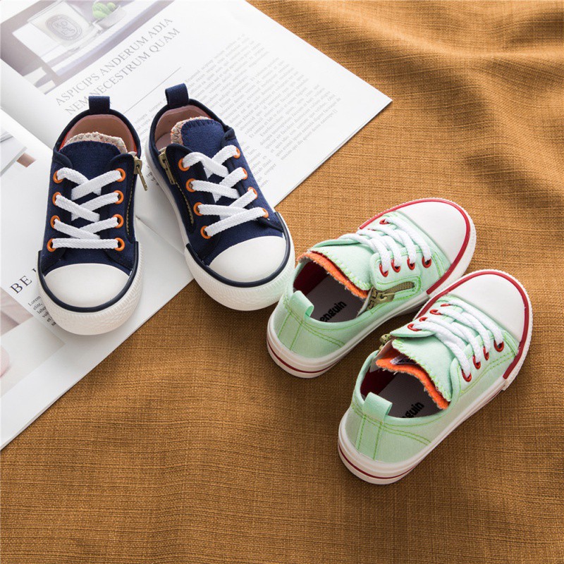 Toddler Kids Canvas Sneaker Lightweight Casual Running Tennis Shoes For