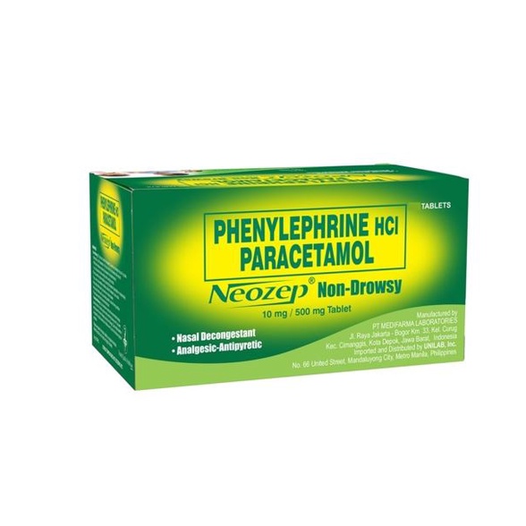 NEOZEP Paracetamol +Phenylephrine Hydrochloride (sold per piece
