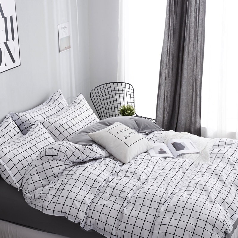 Black And White Grid Bedding atelieryuwa.ciao.jp