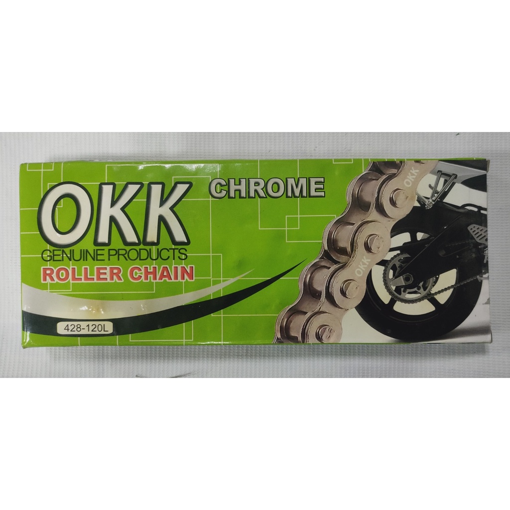 OKK Motorcycle Roller Chain 428120 (Chrome) Shopee Philippines