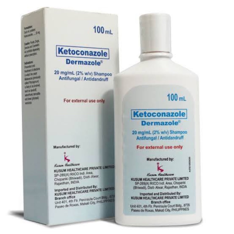 Dermazole = Ketoconazole shampoo 100ml (Antidandruff, antifungal) Shopee Philippines