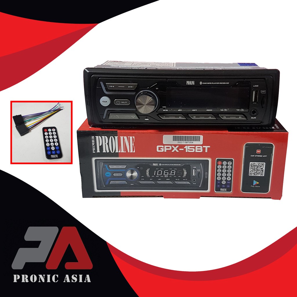 Proline GPX15BT Car Stereo w/ AM/FM, Bluetooth, USB, MP3 Player Shopee Philippines