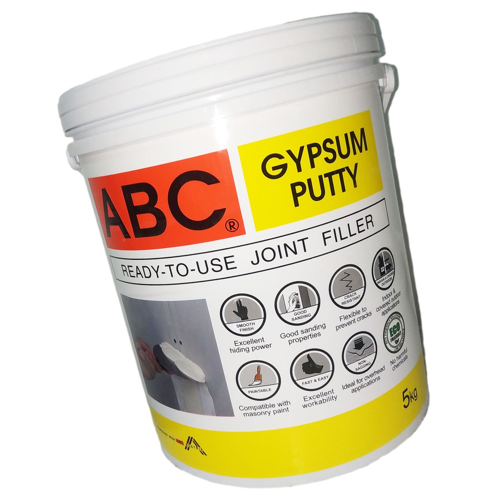 ABC GYPSUM PUTTY 5 KILOS READY TO USE JOINT FILLER Shopee Philippines