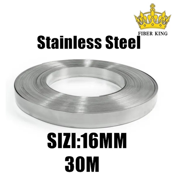 FIBER KING 16mm Stainless Steel Strapping Band Strap Tools 30M