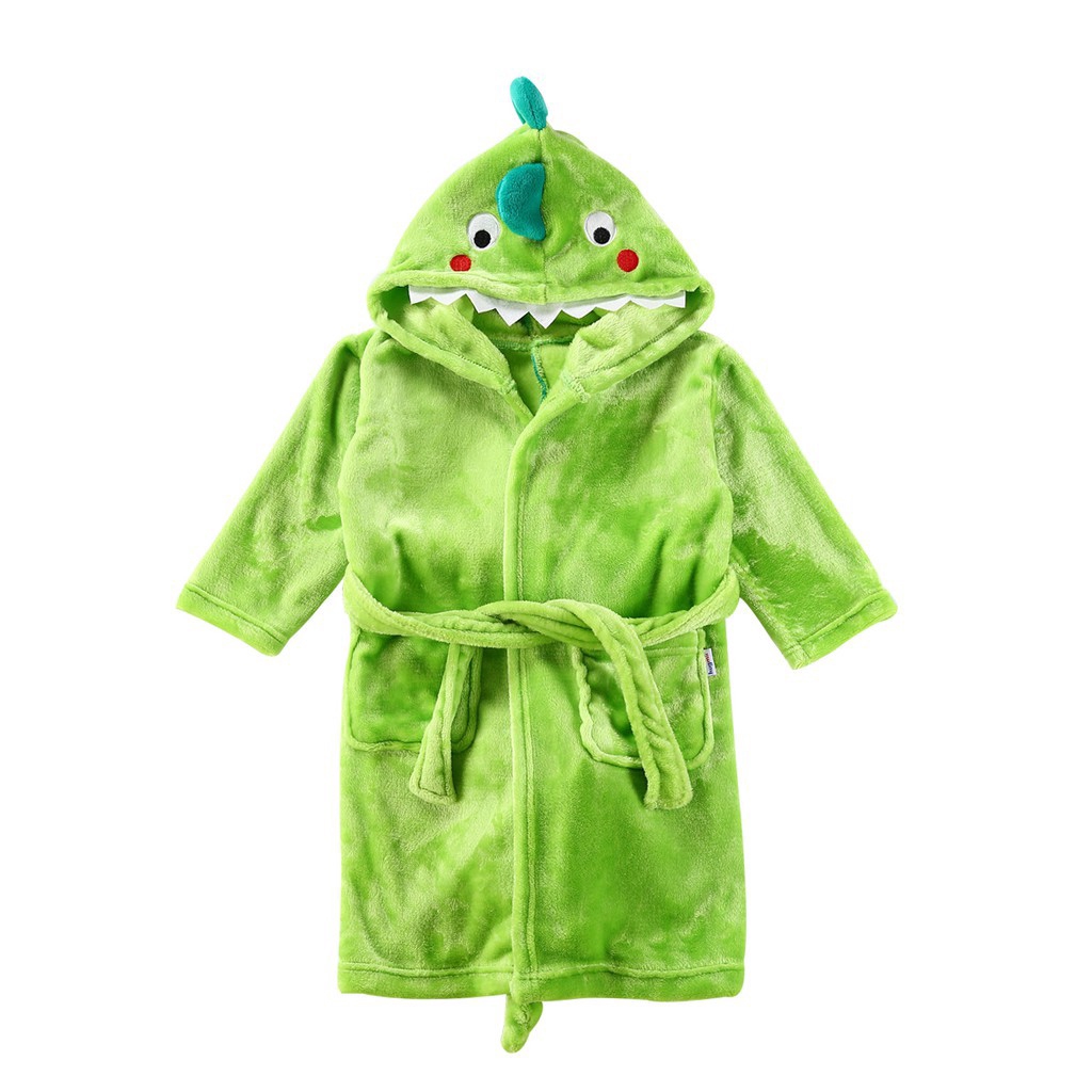 Sleepwear & Robes Dinosaur Fleece Robe DREAMOWL Boys Girls Plush Hooded