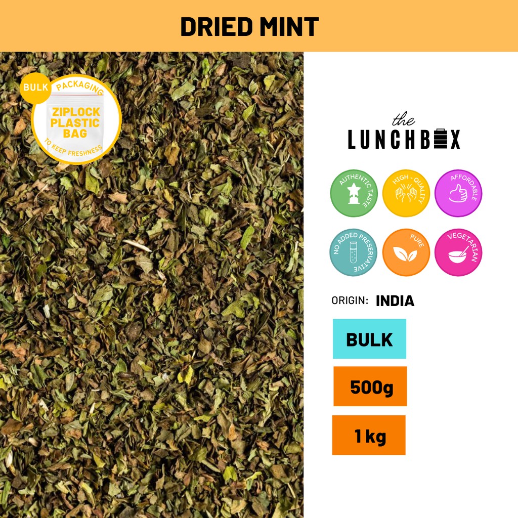 Dried Mint Bulk 500g 1kg (Authentic Herbs & Spices) Shopee