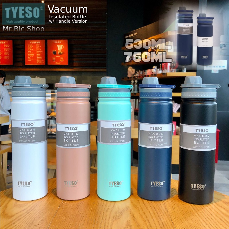 Tyeso Stainless Steel Vaccum Insulated Water Bottle Mental Thermos with