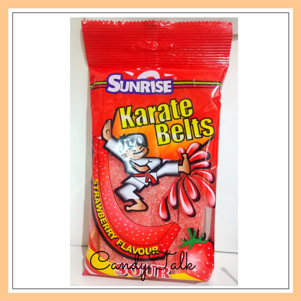 Karate Belts Strawberry Flavour (Sour) 190g. Shopee Philippines