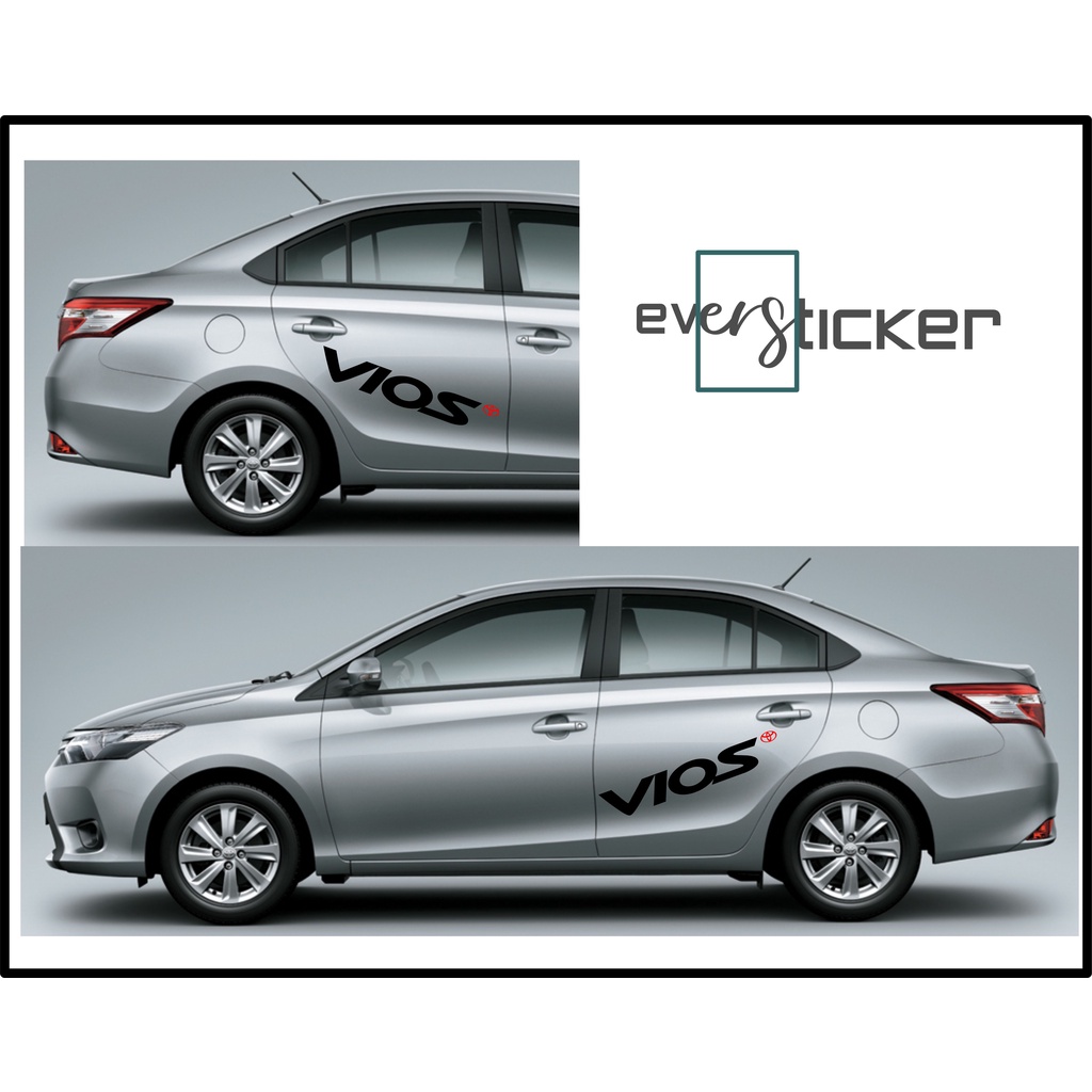 Toyota vios body sticker 1pair (2pcs) Shopee Philippines