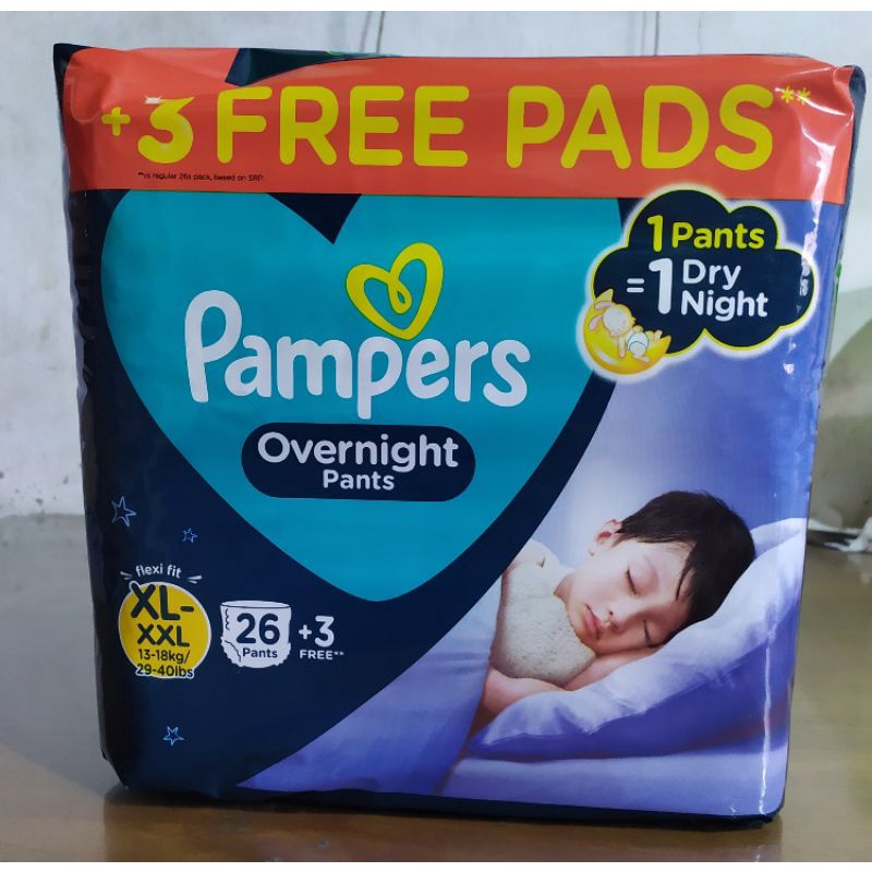 PAMPERS OVERNIGHT DIAPER Pants XLXXL 26pcs or 26+3pcs