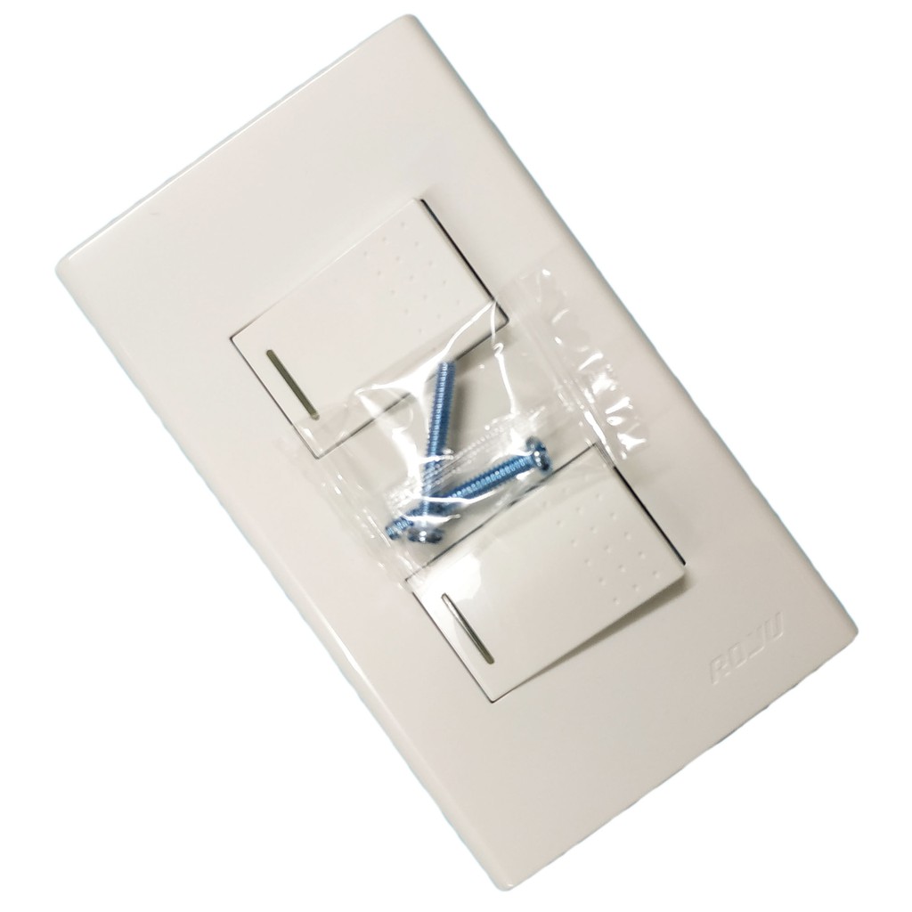 ROYU wide series 2 gang switch with plate ( WIDE SERIES ) Shopee Philippines