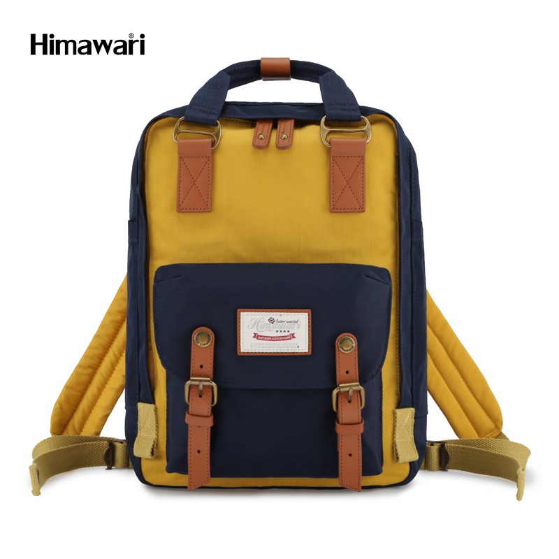 Himawari Buttercup 14" Laptop Backpack(HM188L03)Navy/Yellow Shopee