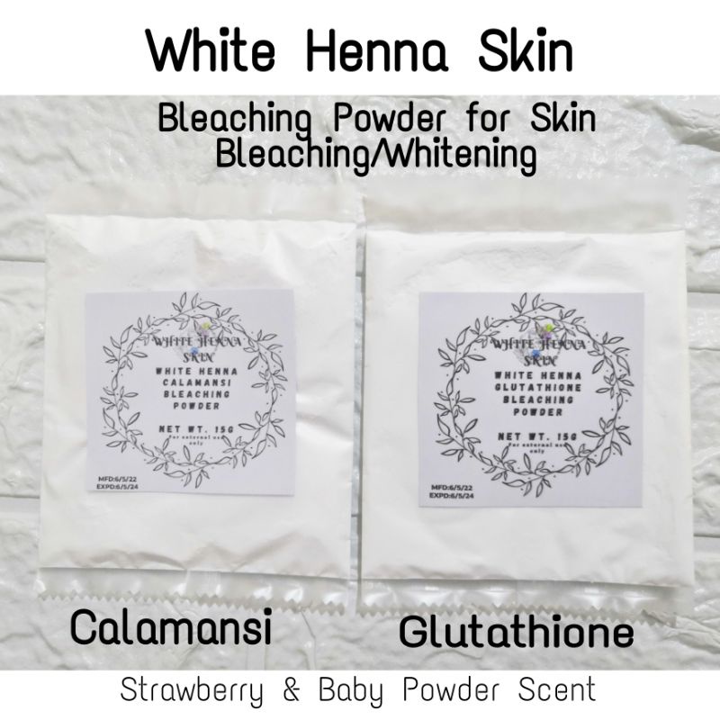 White Henna Glutathione/Calamansi Bleaching Powder 15g (for Skin