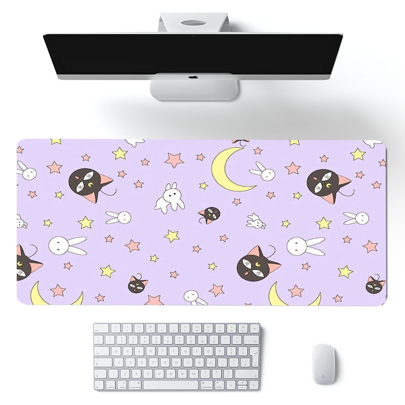 Anime kawaii Big Mouse Pad Large Rubber Gaming Mat Speed Kawaii XL MousePad Keyboard Locking