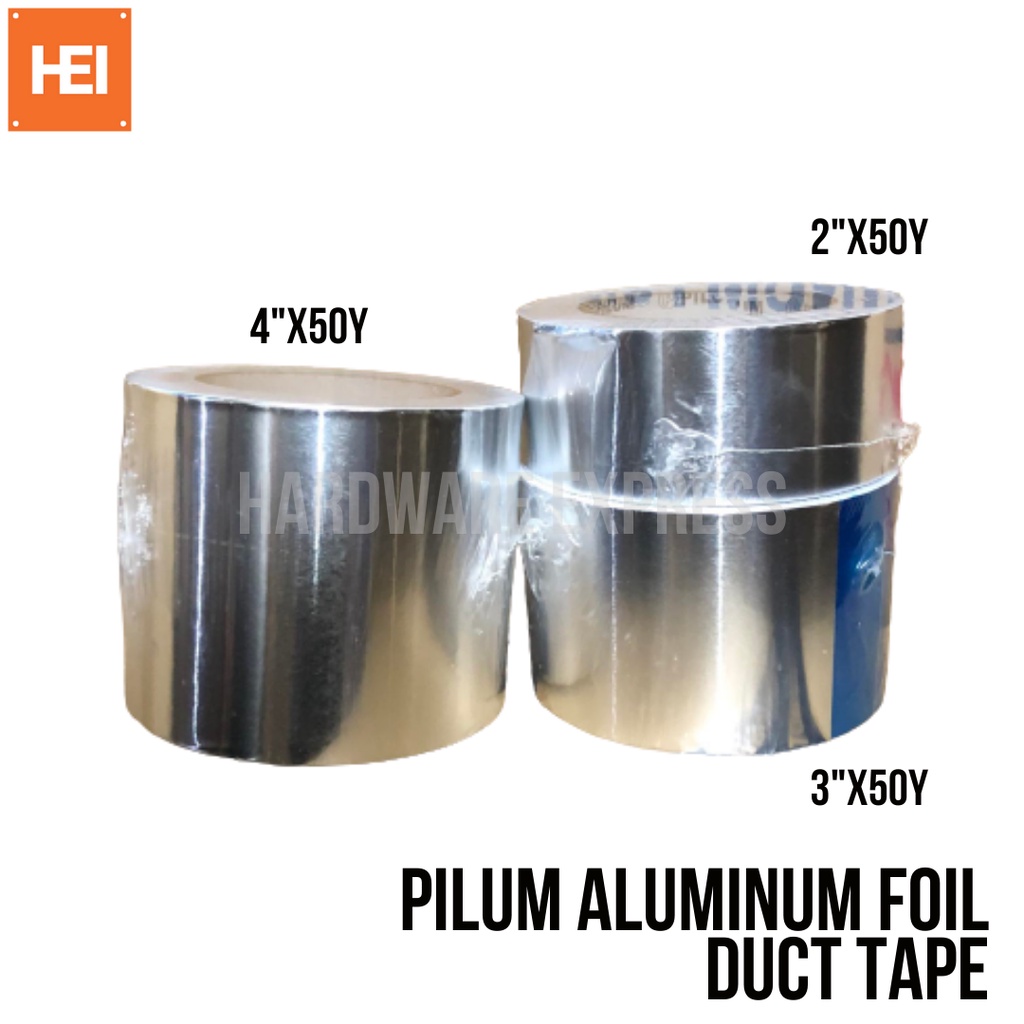 PILUM Aluminum Duct Tape 2" / 3" / 4" 50 YARDS OR 45M Shopee Philippines