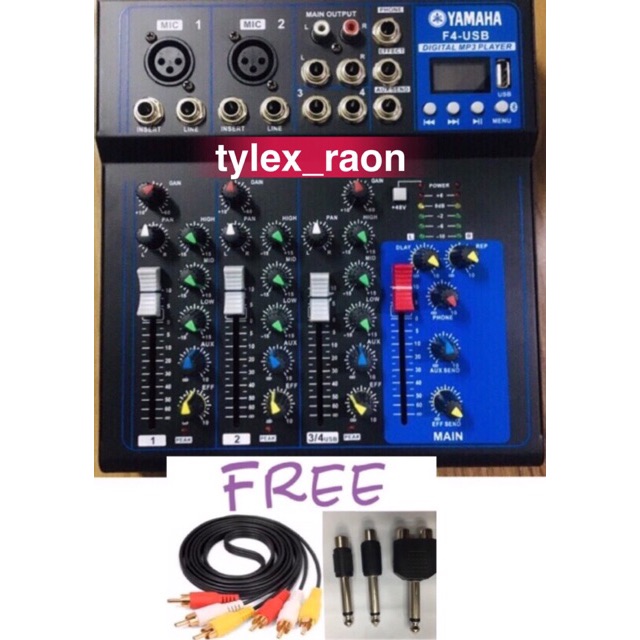 Mixer YAMAHA F4usb 4channels bluetooth echo Shopee Philippines