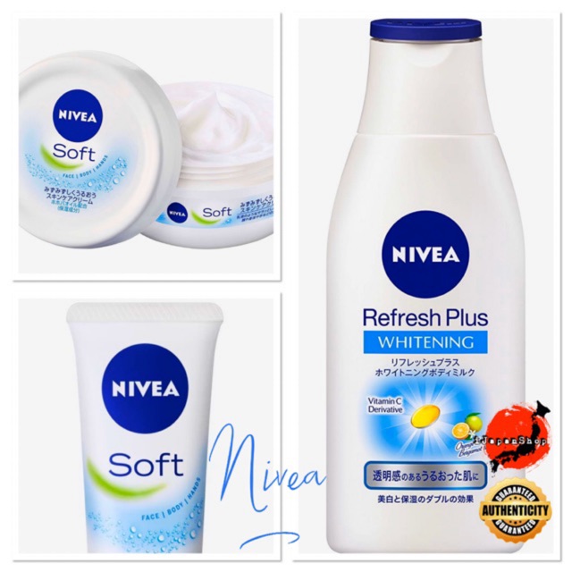 NIVEA SOFT MOISTURIZING CREAM LOTION /NIVEA REFRESHING WHITE Shopee Philippines