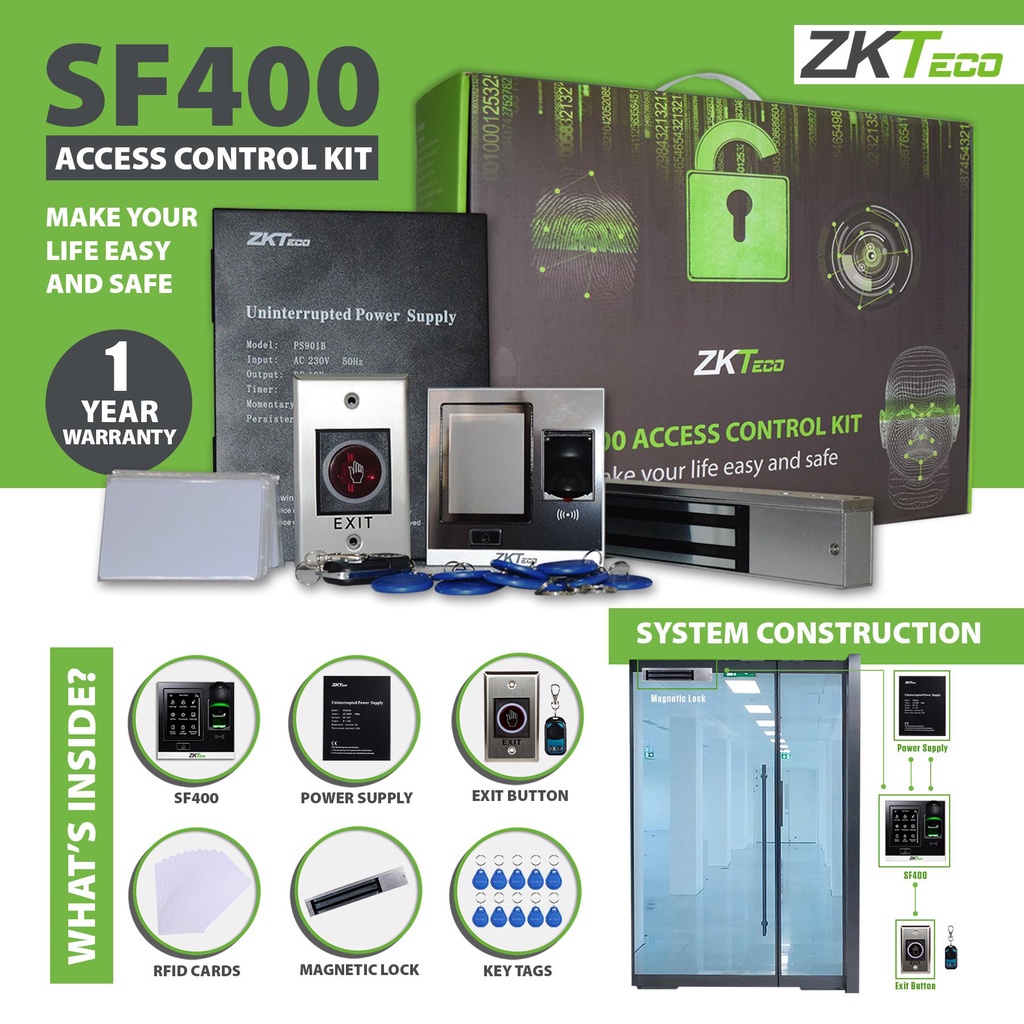 ZK SF400 Kit Lock) Door Access DIY Shopee Philippines