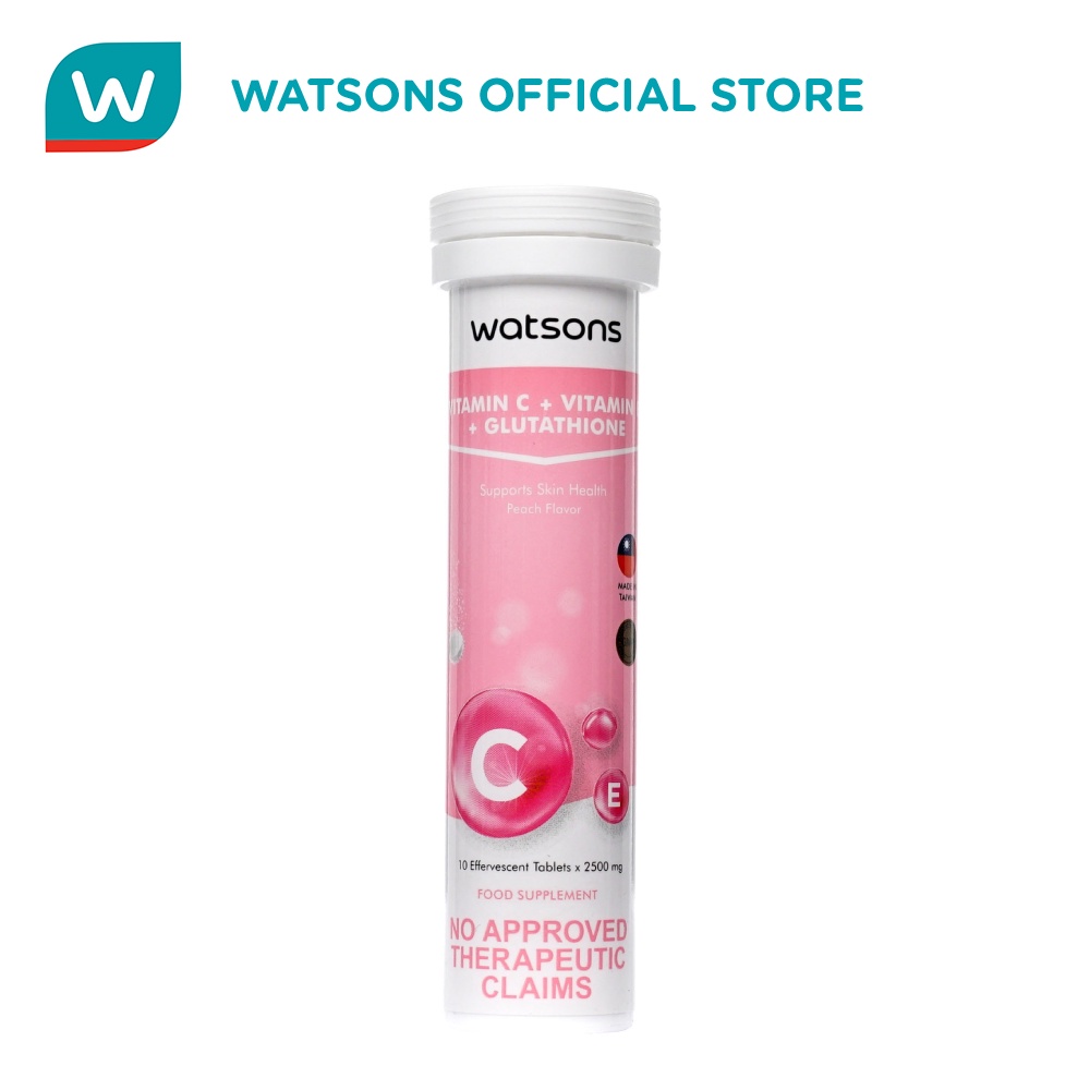 WATSONS Vitamin C + Vitamin E + Glutathione 2500mg Effervescent Tablet