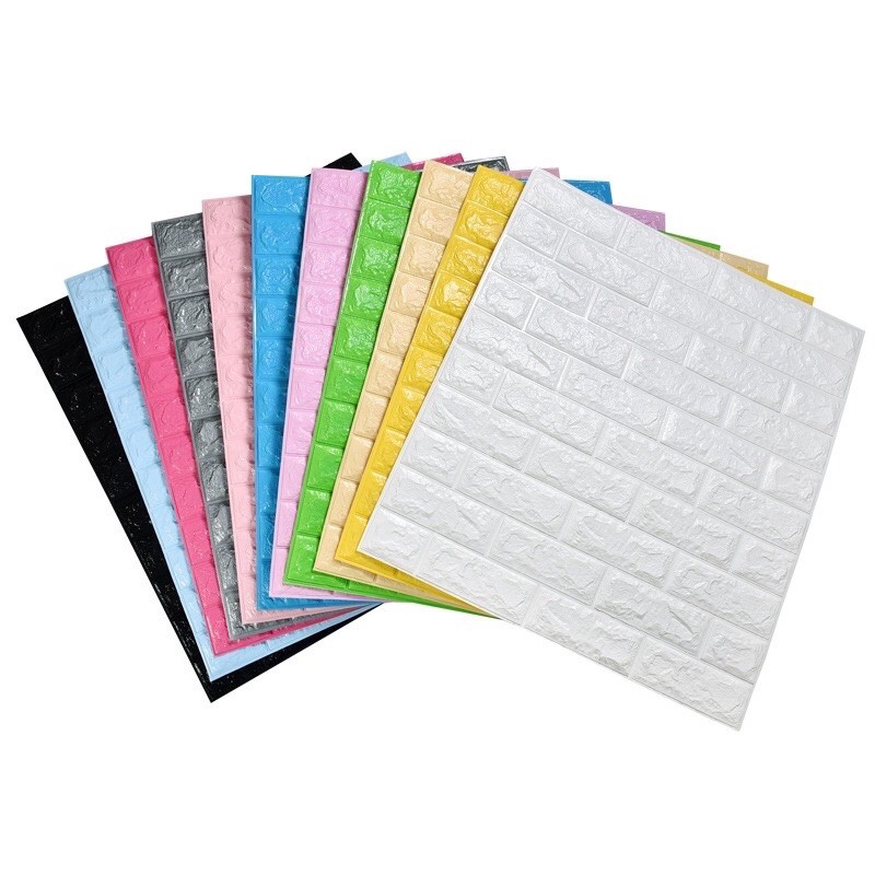 70x77 Self Wall Stickers PE Foam 3D WallPaper Brick Waterproof Self