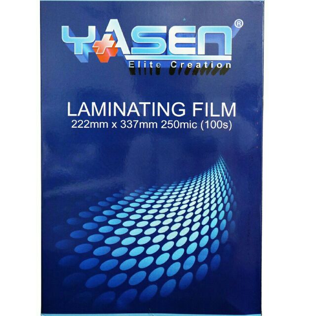 Yasen Laminating Film 222mm x 337mm (Long) 250 Microns Shopee Philippines