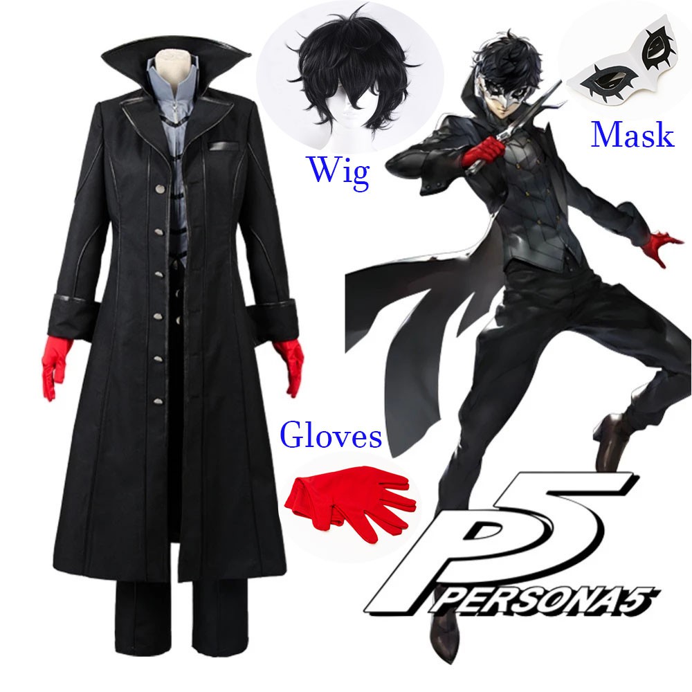 HOT! Persona 5 Cosplay P5 Joker Costume Jacket Ren Amamiya Full Set