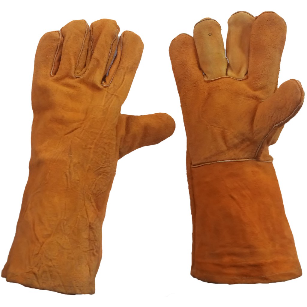 MEISONS LEATHER GLOVES WELDING GLOVES 14" GRADE BC SOFT LINING ( 1 PAIR