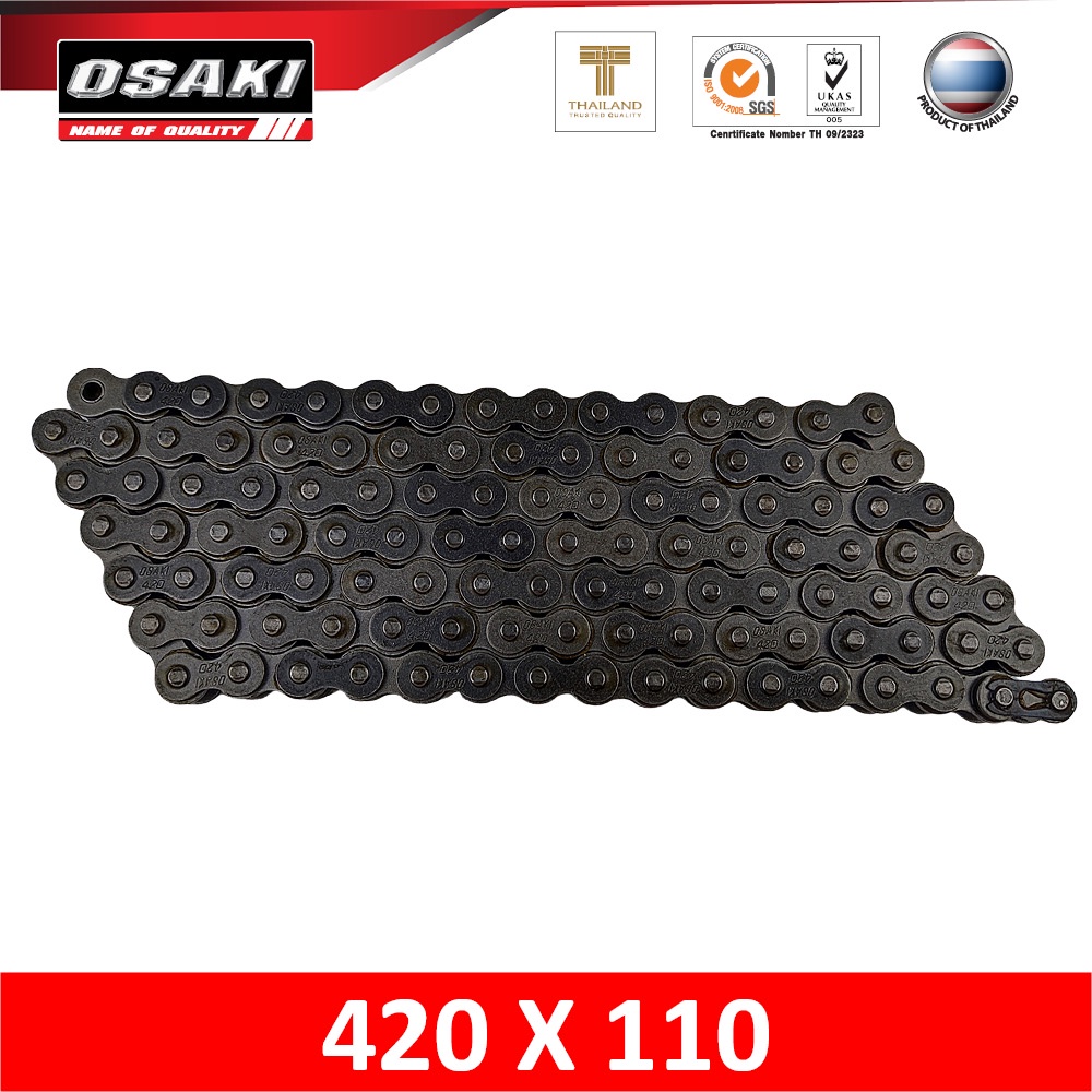 Osaki Motorcycle Roller Chain Black [420 / 428 / 428h / 520] (100 Made