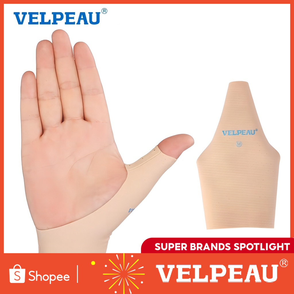 VELPEAU Elastic Thumb Support Brace Liner (Pack of 2) Waterproof Soft
