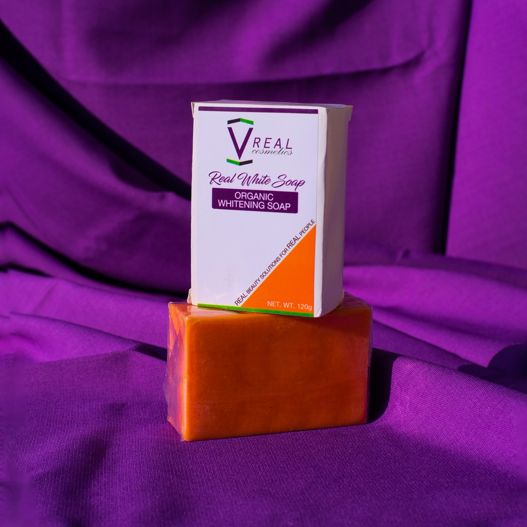 VReal Cosmetics Real White Soap Whitening Soap enriched with Beta