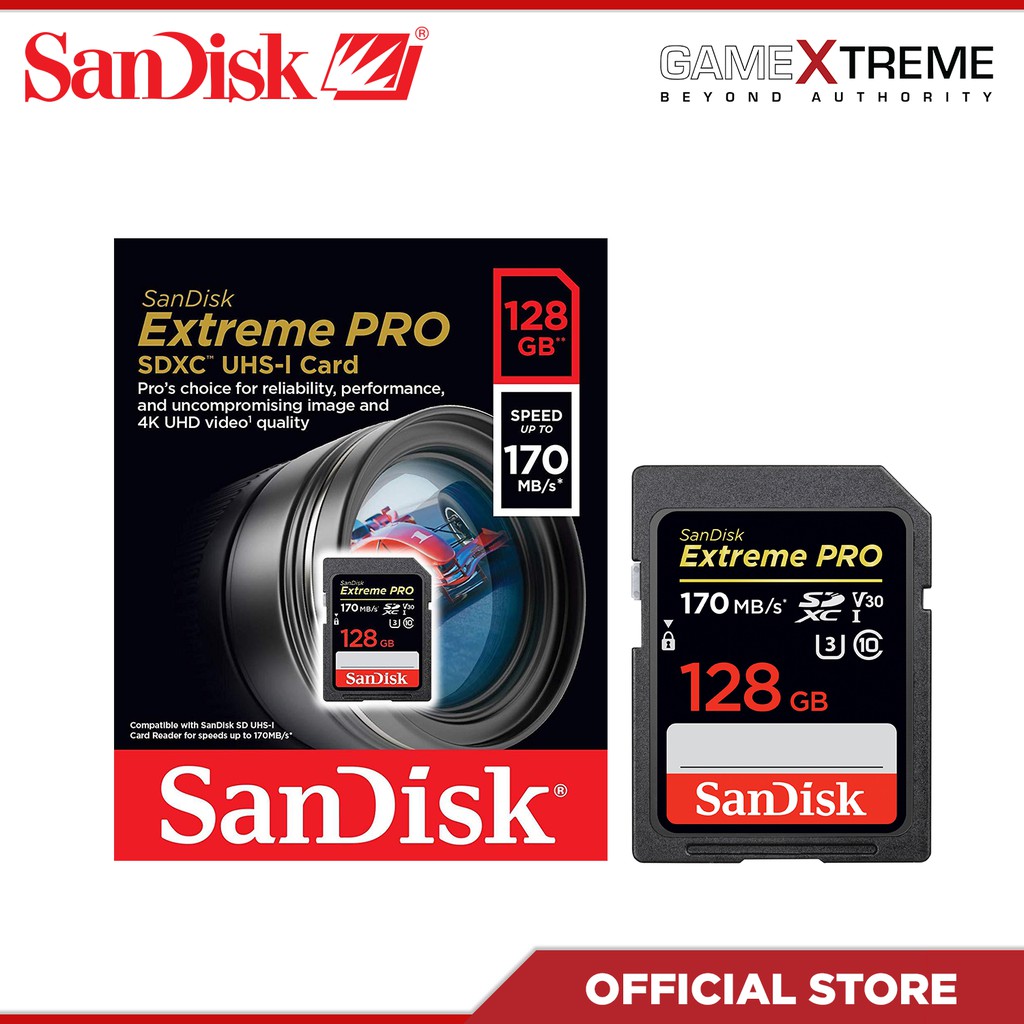 SanDisk Extreme PRO SDSDXXY 128GB UHSI SDXC Memory Card (Speed up to