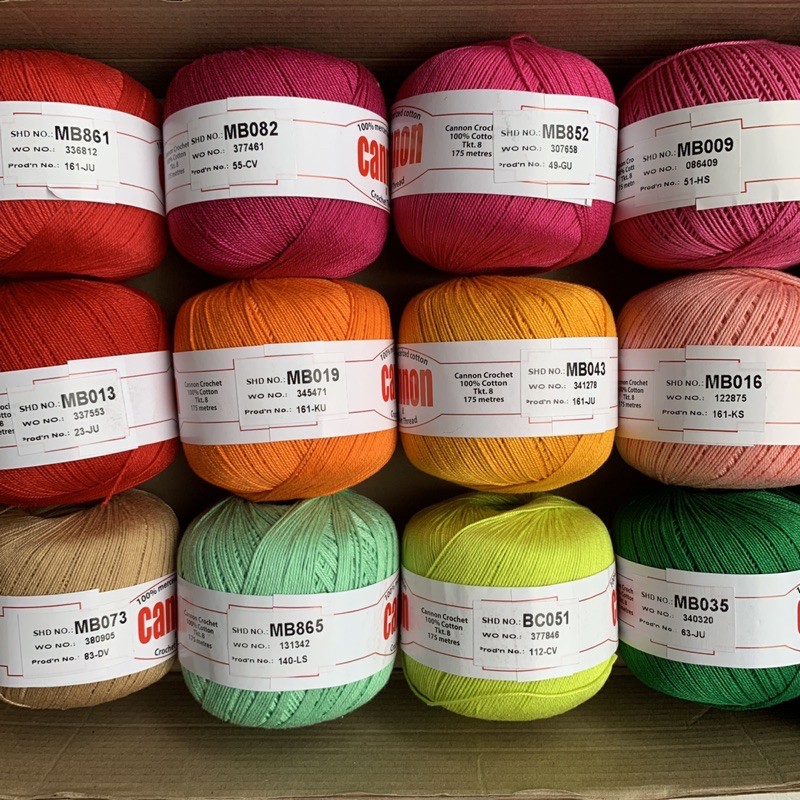 Cannon Mercerized Crochet Thread Yarn (Batch 2) Shopee Philippines