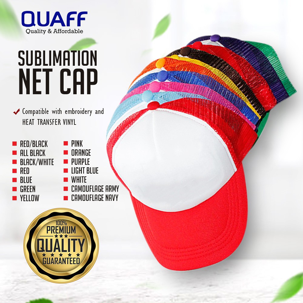 Plain Net Cap for Sublimation Personalized Cap Sublimation Mesh Cap