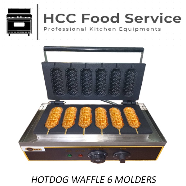 Commercial Use Electric Hotdog Waffle Maker Machine 6 Molders Shopee