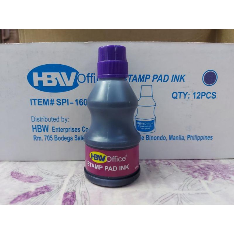 HBW Stamp Pad Ink (Purple) Shopee Philippines