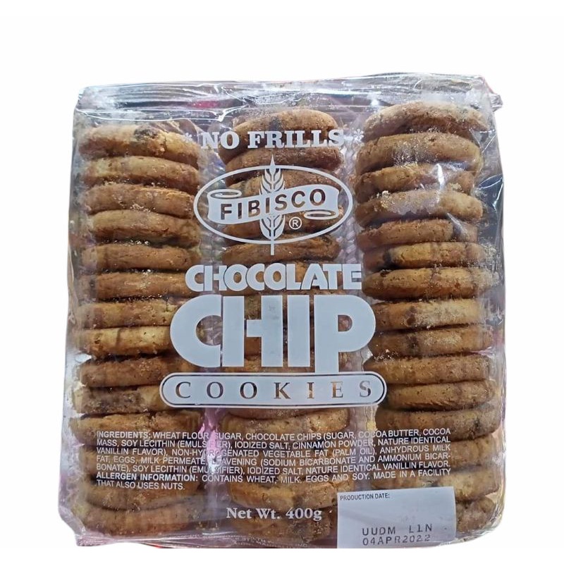 Fibisco chocolate chips cookies 400g Shopee Philippines