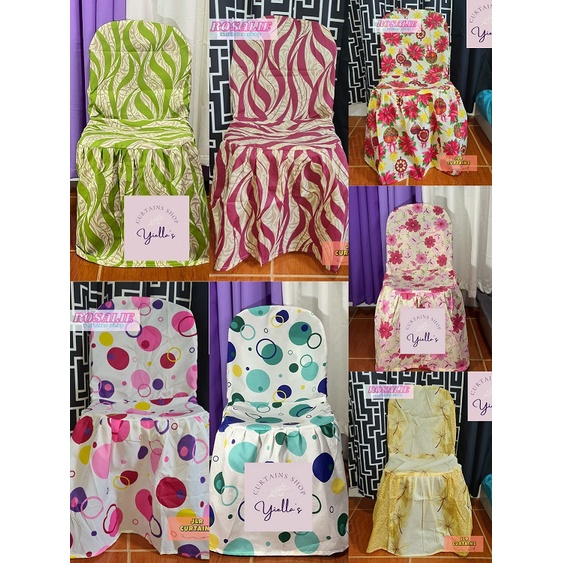PRINTED Monoblock Chair Cover Standard Cofta Ruby and Uratex Shopee