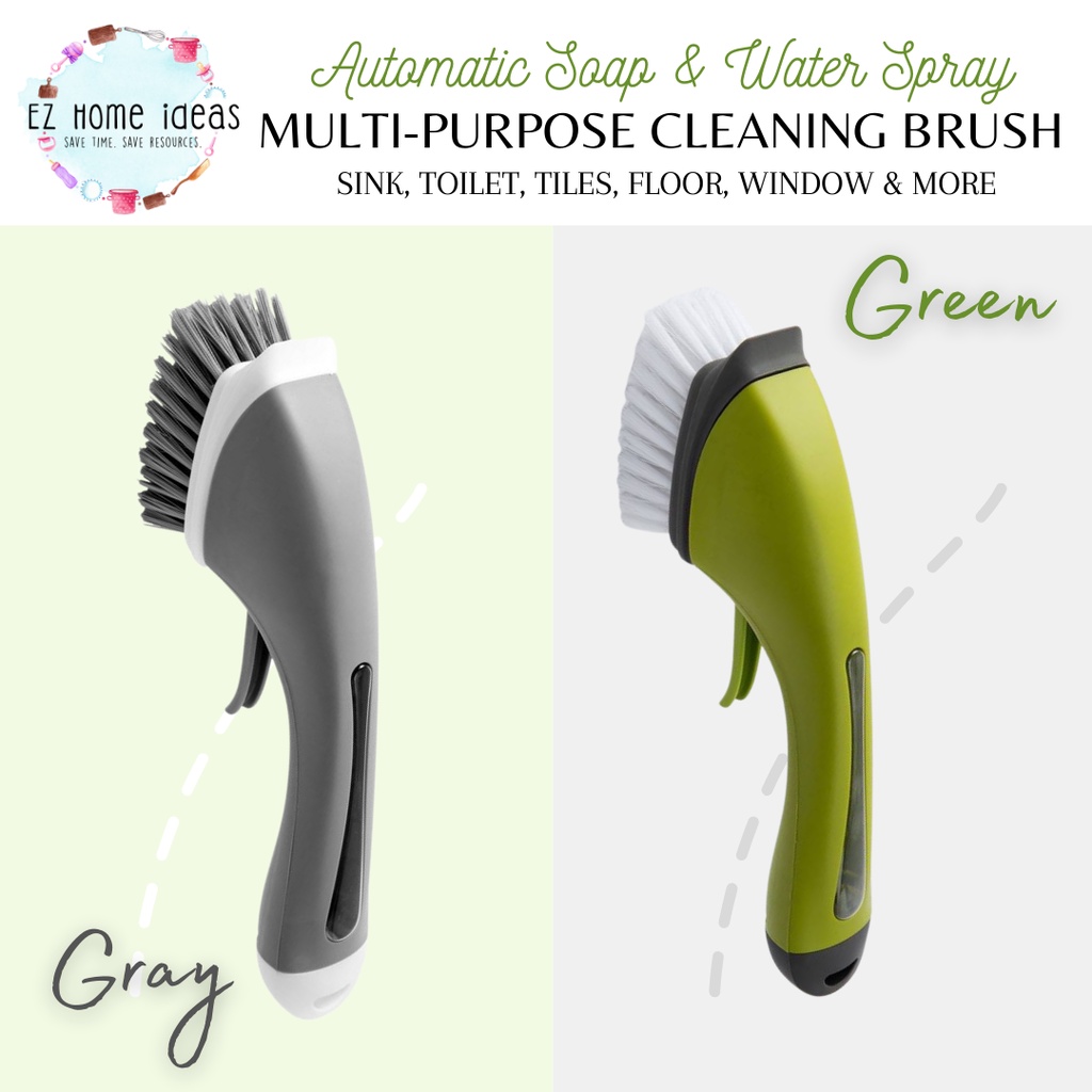 EZ Home Ideas Multi Purpose Cleaning Brush with Soap Dispenser, Simple