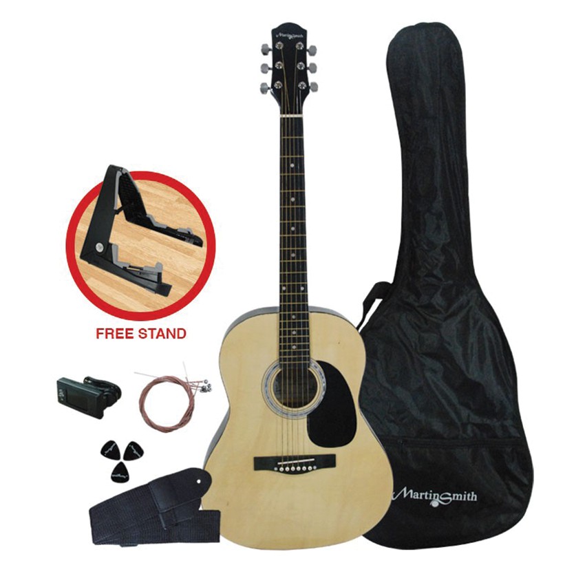 MARTIN SMITH ACOUSTIC GUITAR PACKAGE W101NPK (NATURAL) Shopee