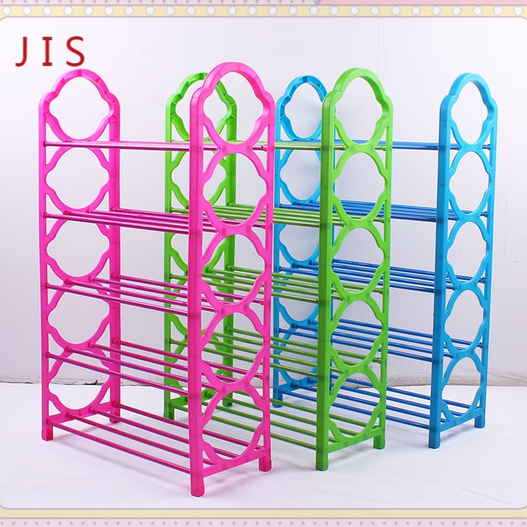 Simple shoe rack household composite plastic shoe rack stainless steel