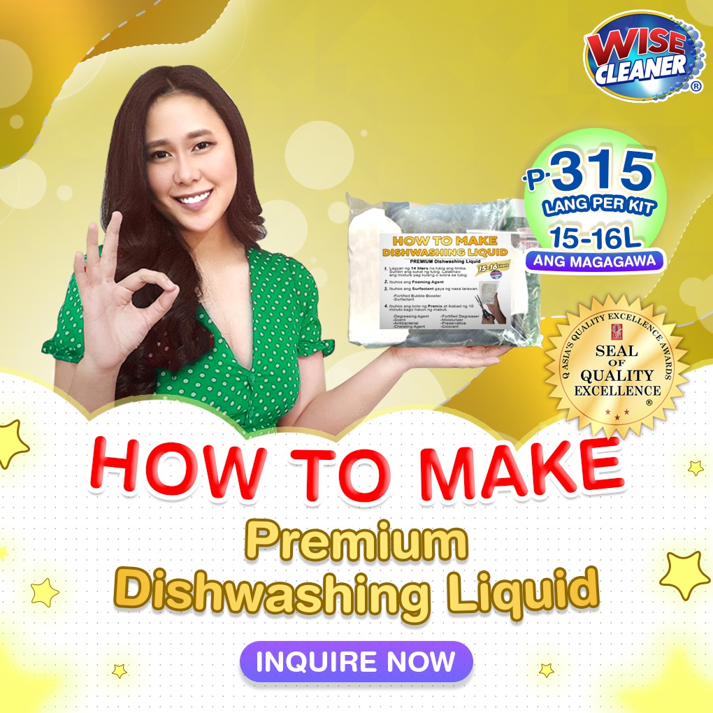 PREMIUM DISHWASHING LIQUID KIT WISE CLEANER DIY Shopee Philippines