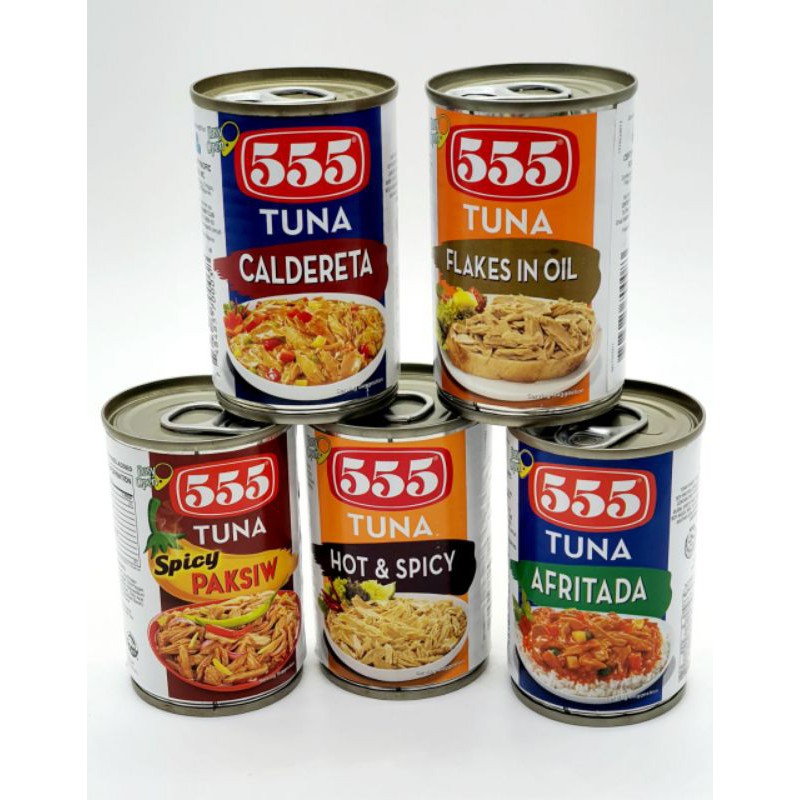 555 Tuna Assorted Flavors 5 cans x 155g Shopee Philippines