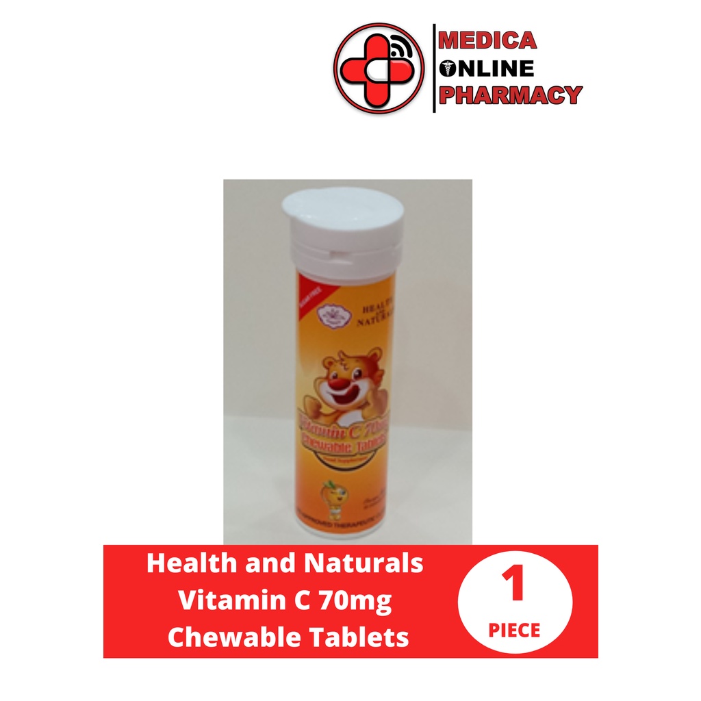Health and Naturals Vitamin C 70mg Chewable Tablets KqWK Shopee