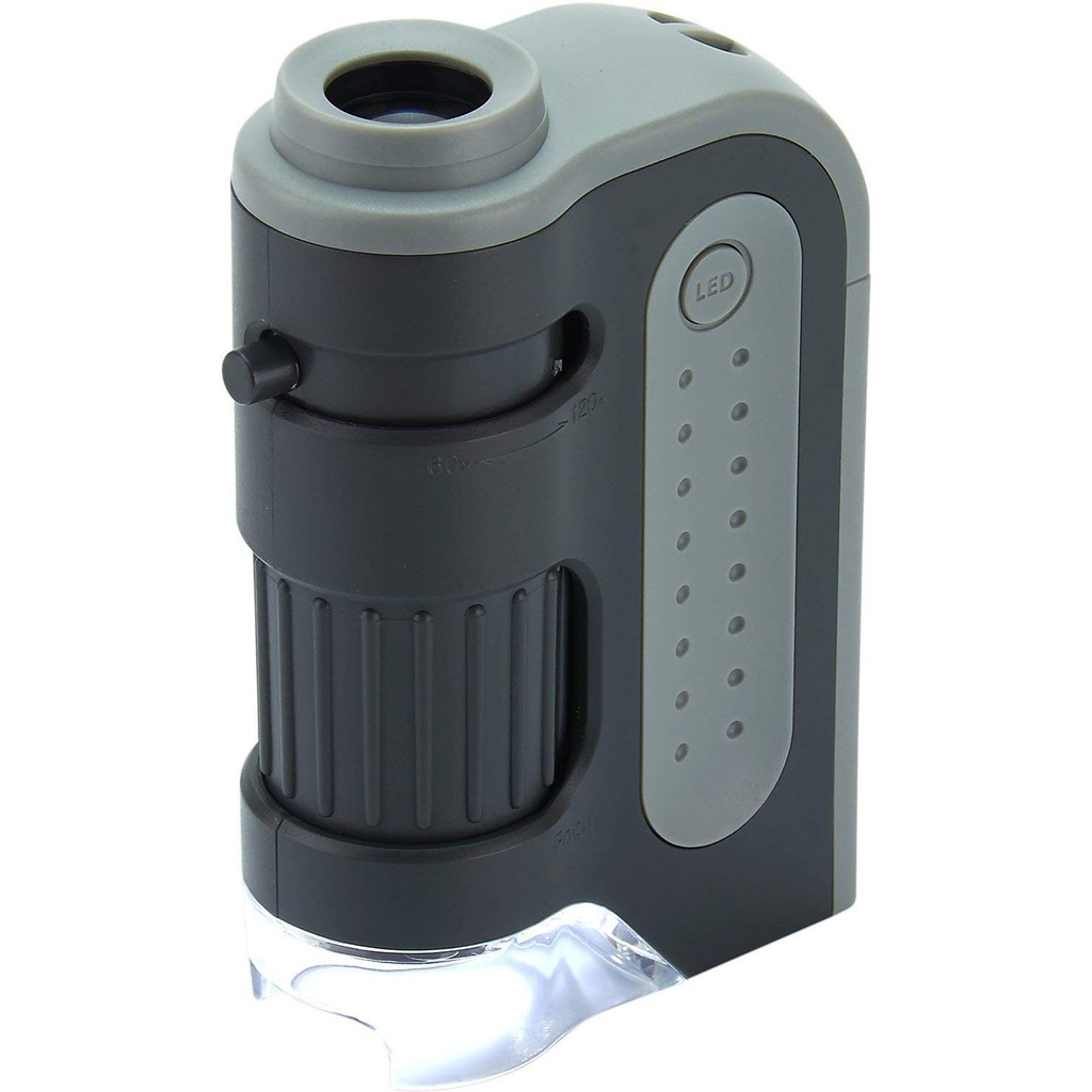 Carson MicroBrite Plus 60x120x LED Lighted Pocket Microscope with