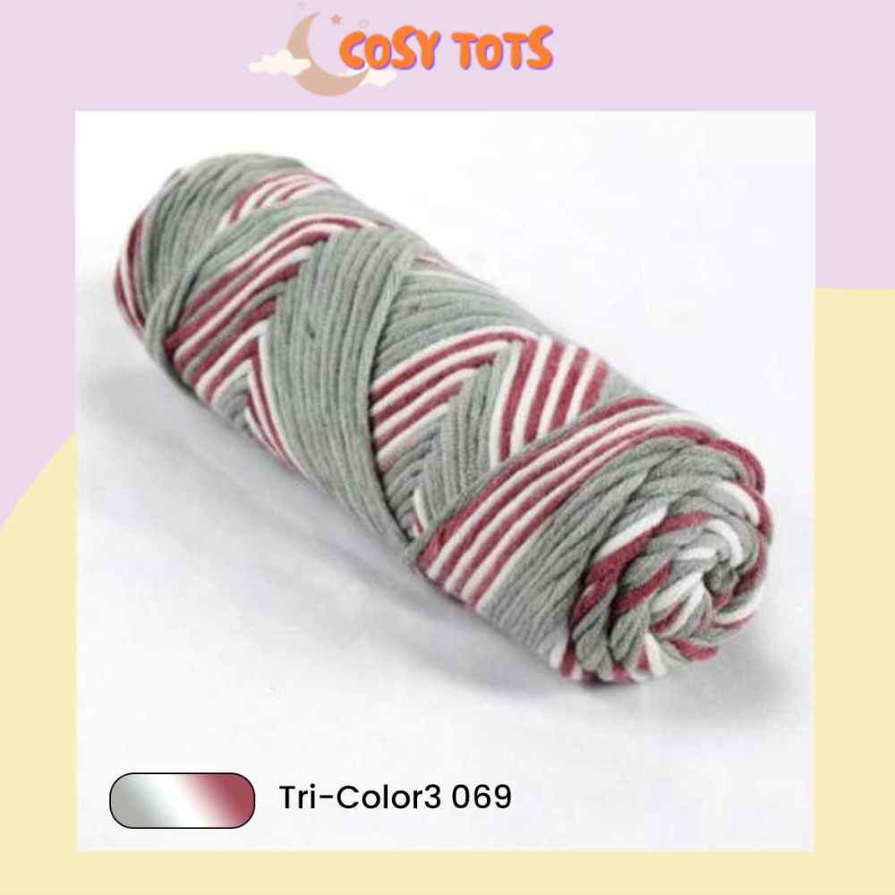 CTots Knitting Yarn 100g Milk Cotton Yarn Twotone/TriColor Wool 8ply Yarn Thread for