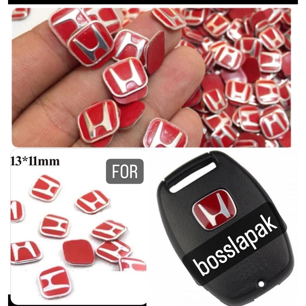 Honda Red Key Emblem Sticker Logo Key Honda Mobilio Brio Jazz Shopee