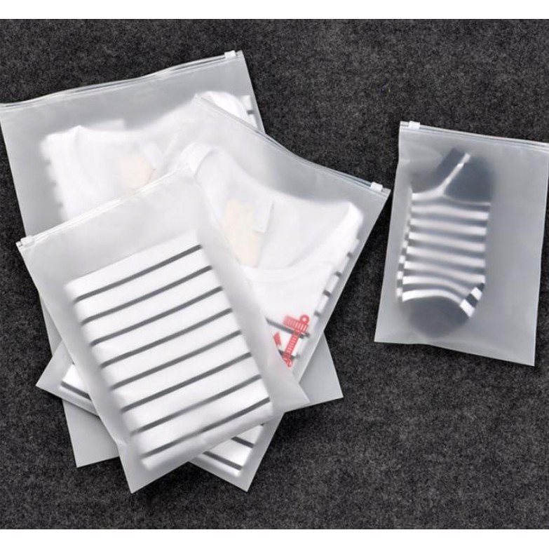 Matte Clear Plastic Storage Bag Travel Bags Zip Lock Shopee Philippines