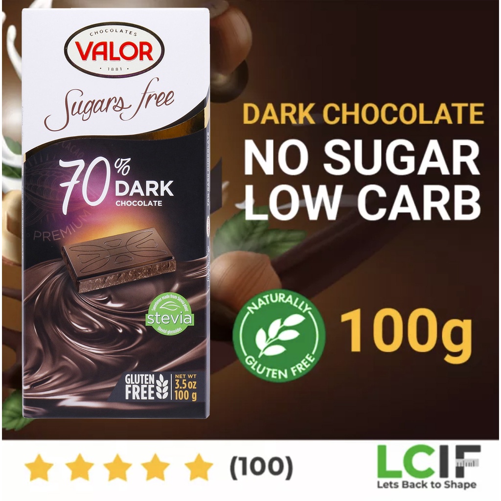 Dark Chocolate Zero Sugar Lowcarb No Sugar LCIF Keto DARK CHOCOLATE No