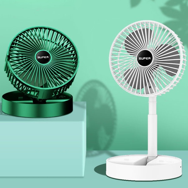 Desk Fan Electric USB Charging Folding Retractable 3Gear Table