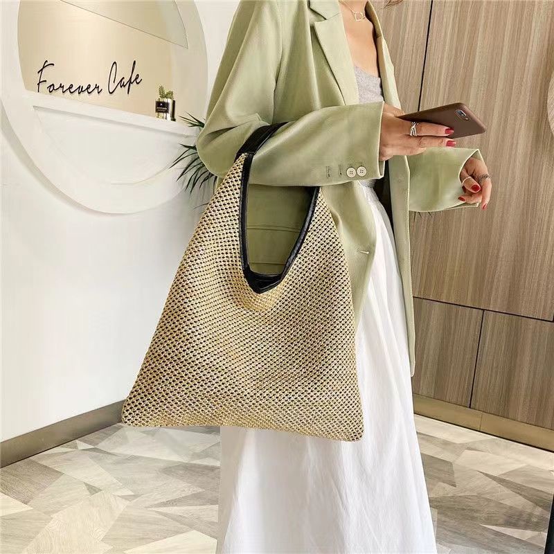 Fashion Woman Holiday Braiding Bag Ladies Shoulder Bag Trendy Mori Girl One Shoulder Straw Bags